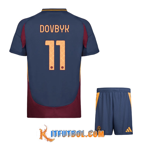 Camisetas De Futbol AS Roma (DOVBYK #11) Ninos 2024/2025 Tercera