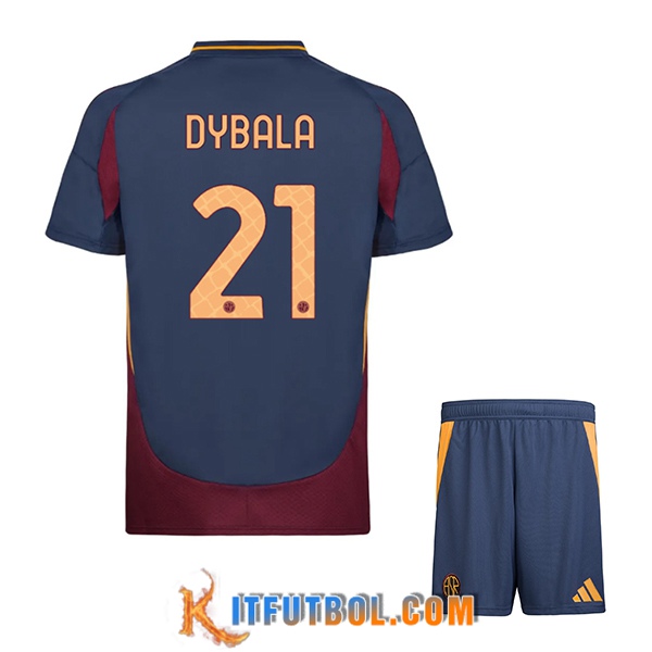 Camisetas De Futbol AS Roma (DYBALA #21) Ninos 2024/2025 Tercera