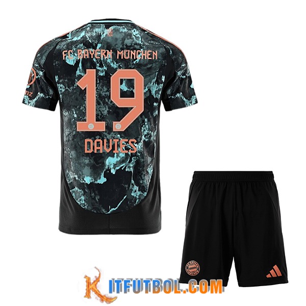 Camisetas De Futbol Bayern Munich (DAVIES #19) Ninos 2024/2025 Segunda