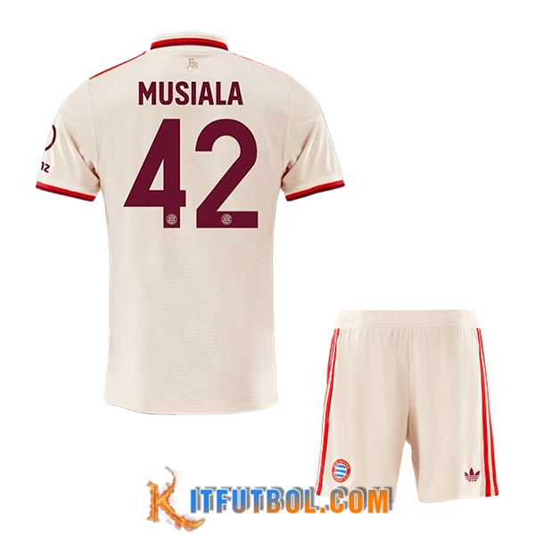 Camisetas De Futbol Bayern Munich (MUSIALA #42) Ninos 2024/2025 Champions League