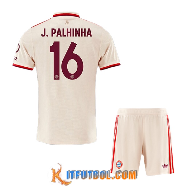 Camisetas De Futbol Bayern Munich (J.PALHINHA #16) Ninos 2024/2025 Champions League