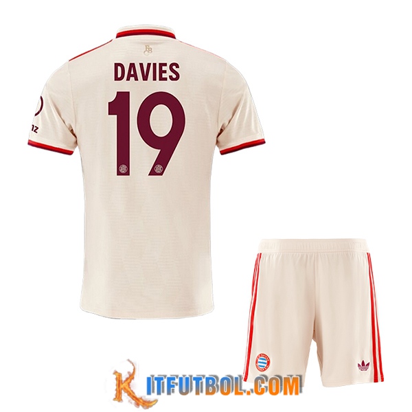 Camisetas De Futbol Bayern Munich (DAVIES #19) Ninos 2024/2025 Champions League