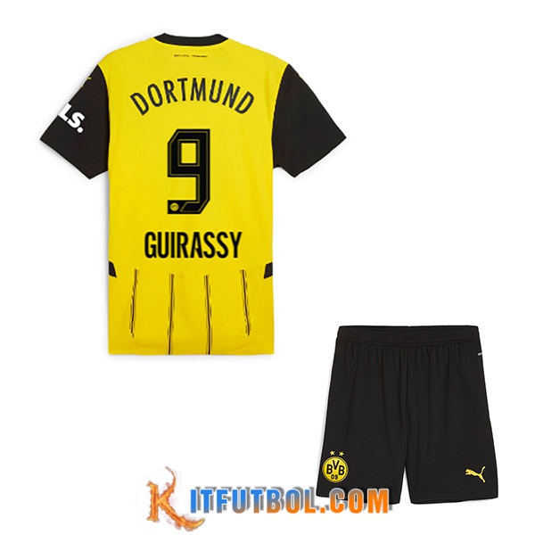 Camisetas De Futbol Dortmund BVB (GUIRASSY #9) Ninos 2024/2025 Primera