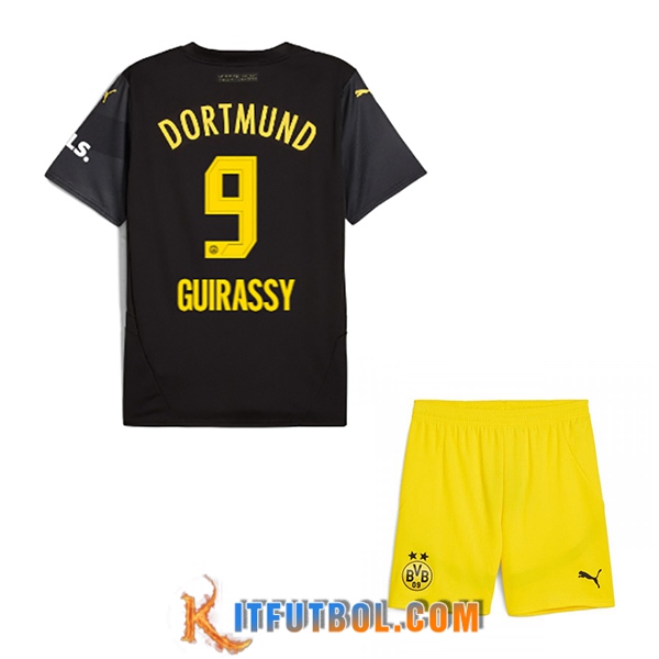 Camisetas De Futbol Dortmund BVB (GUIRASSY #9) Ninos 2024/2025 Segunda