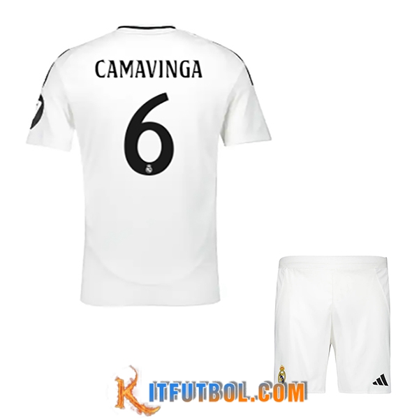 Camisetas De Futbol Real Madrid (CAMAVINGA #6) Ninos 2024/2025 Primera