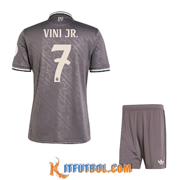 Camisetas De Futbol Real Madrid (VINI JR. #7) Ninos 2024/2025 Tercera
