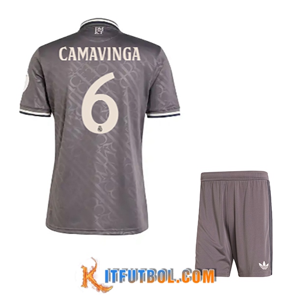 Camisetas De Futbol Real Madrid (CAMAVINGA #6) Ninos 2024/2025 Tercera