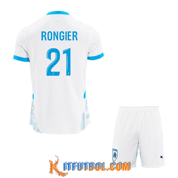 Camisetas De Futbol Marsella (RONGIER #21) Ninos 2024/2025 Primera
