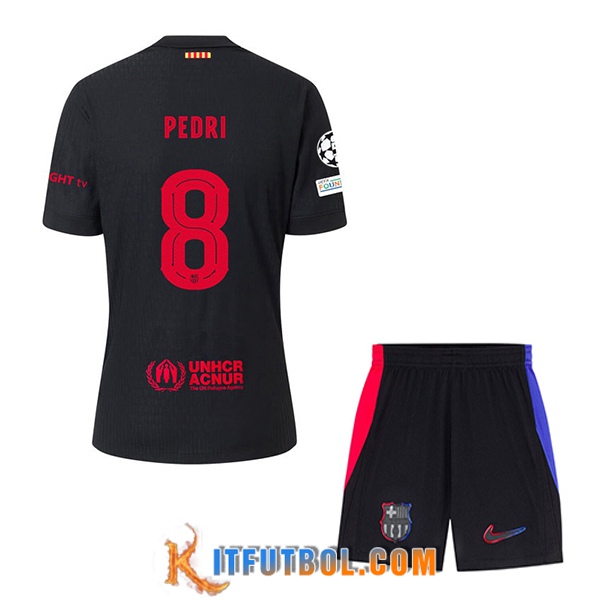 Camisetas De Futbol Barcelona (PEDRI #8) Ninos 2024/2025 Segunda