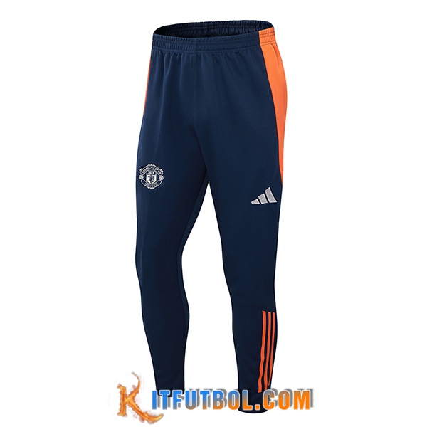 Pantalon Entrenamiento Manchester United Azul/Naranja 2024/2025 -03