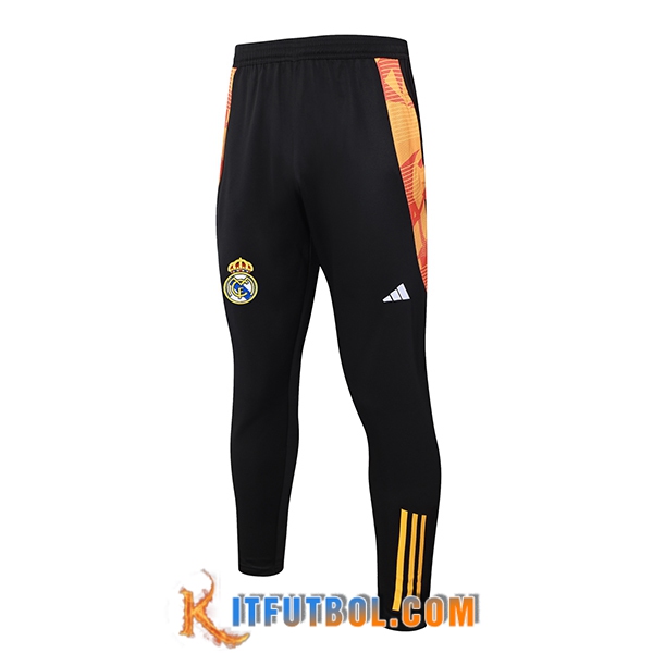Pantalon Entrenamiento Real Madrid Negro/Naranja 2024/2025