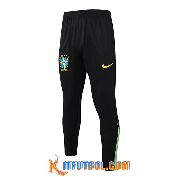 Pantalon Entrenamiento Brasil Negro/Verde 2024/2025