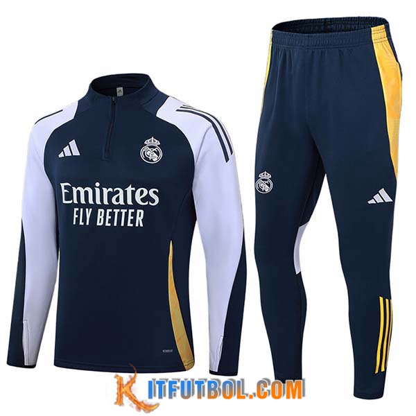 Chandal Equipos De Futbol Real Madrid Azul/Blanco/Amarillo 2024/2025