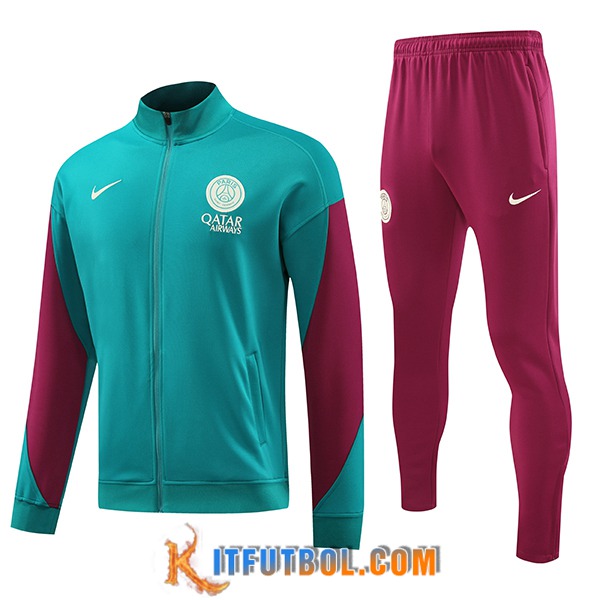 Chaqueta Con Capucha Chandal PSG Verde/Violeta 2024/2025
