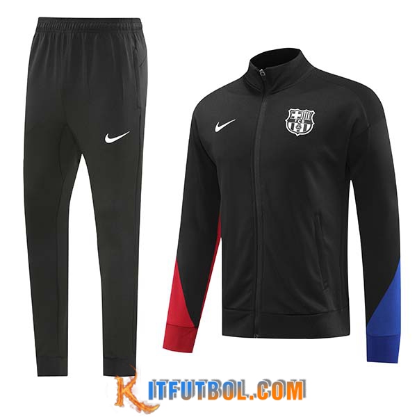 Chaqueta Con Capucha Chandal FC Barcelona Negro/Azul/Rojo 2024/2025