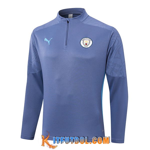 Sudadera De Entrenamiento Manchester City Gris/Azuls 2024/2025