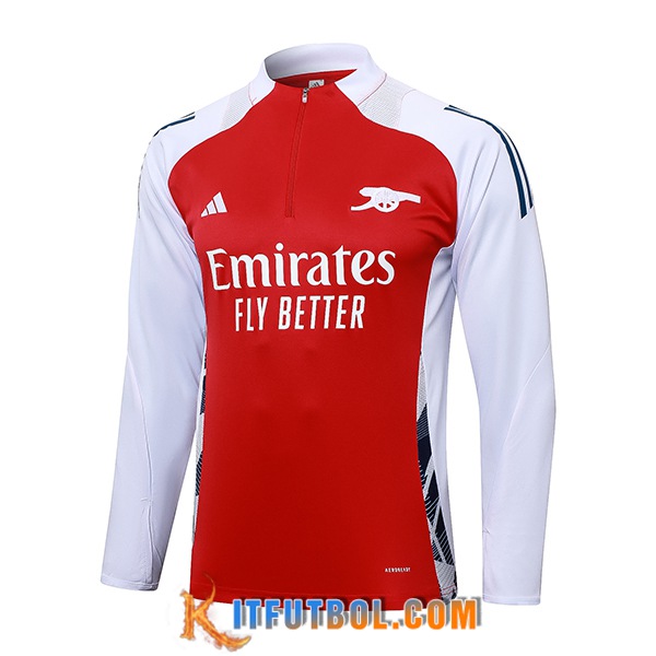 Sudadera De Entrenamiento Arsenal Rojo/Blanco 2024/2025