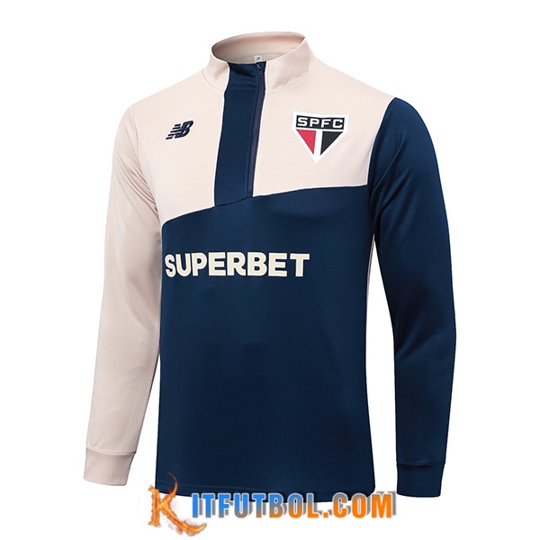 Sudadera De Entrenamiento Sao Paulo FC Azul/Amarillo 2024/2025