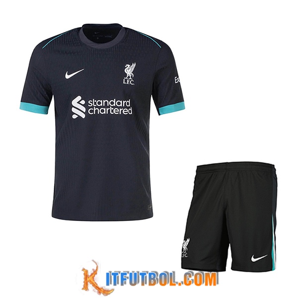 Nueva Camisetas De Futbol FC Liverpool Ninos Segunda 2024/2025
