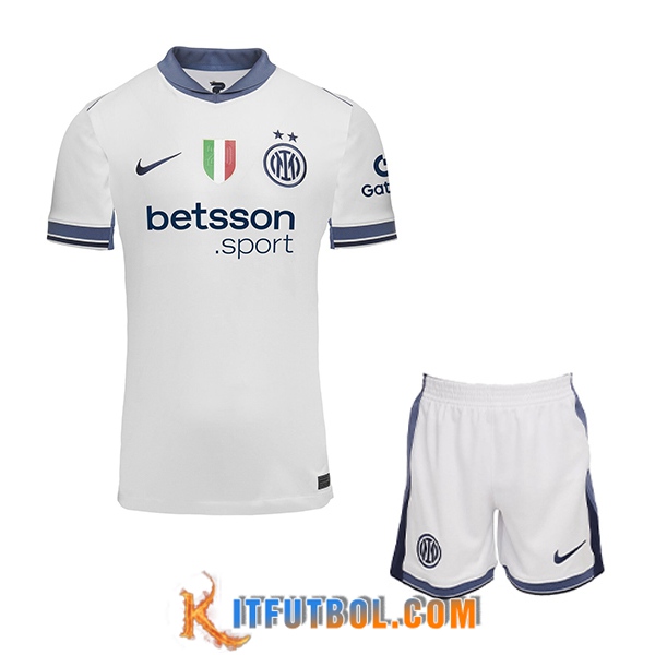 Nueva Camisetas De Futbol Inter Milan Ninos Segunda 2024/2025
