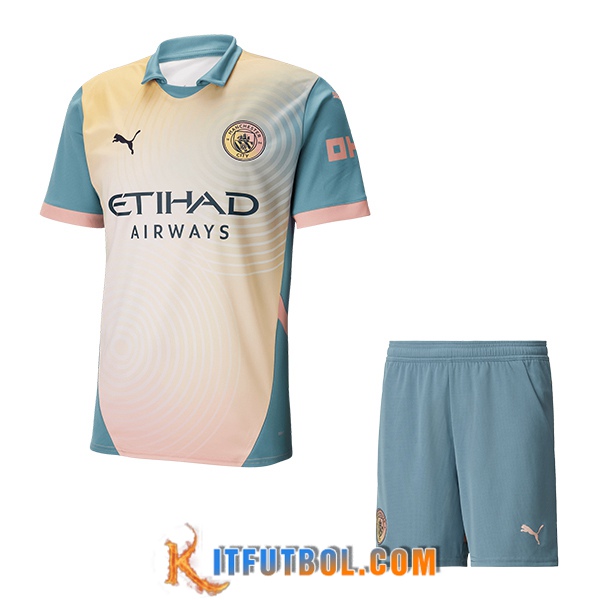 Nouveau Maillot de Foot Manchester City Enfant Fourth 2024/2025