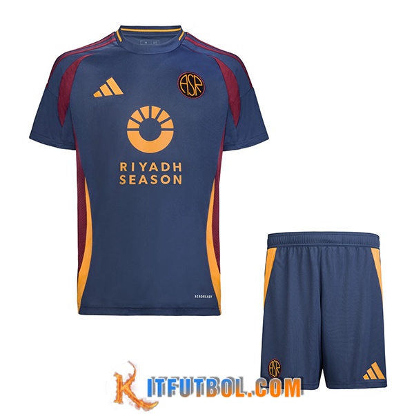 Nueva Camisetas De Futbol AS Roma Ninos Tercera 2024/2025