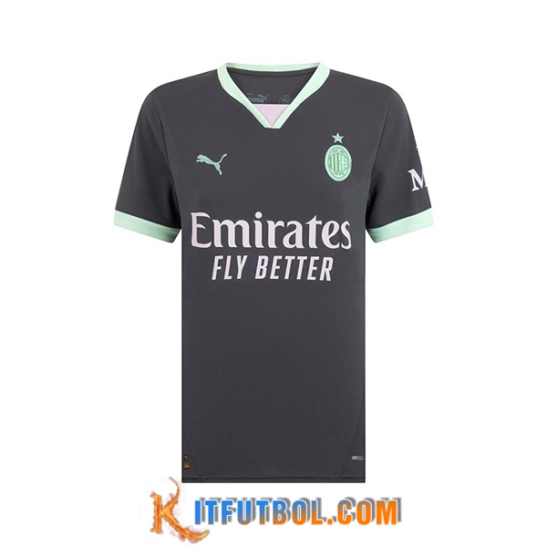 Nueva Camisetas De Futbol AC Milan Mujer Tercera 2024/2025