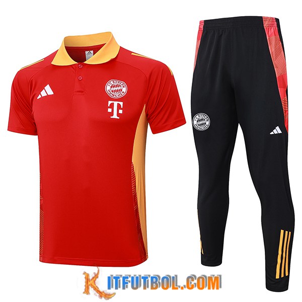 Camiseta Polo Bayern Munich Rojo/Naranja 2024/2025