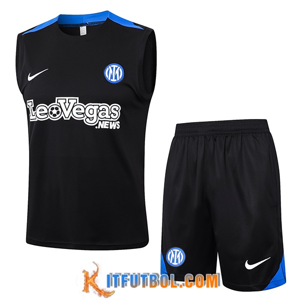 Camiseta Entrenamiento sin mangas Inter Milan Negro/Azul 2024/2025 -02