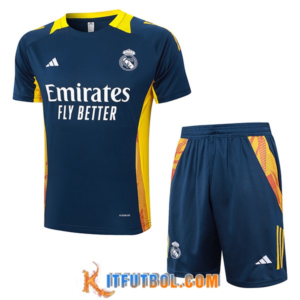 Camiseta Entrenamiento Real Madrid Azul/Amarillo 2024/2025