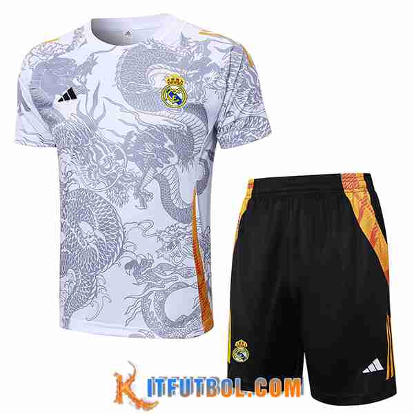 Camiseta Entrenamiento Real Madrid Blanco/Gris 2024/2025 -02