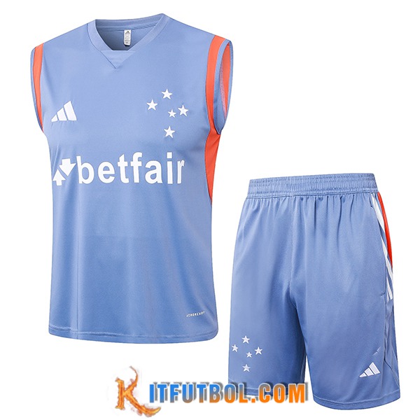 Camiseta Entrenamiento sin mangas Cruzeiro Gris/Naranja 2024/2025