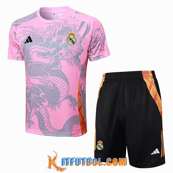 Camiseta Entrenamiento Real Madrid Rosa/Gris 2024/2025