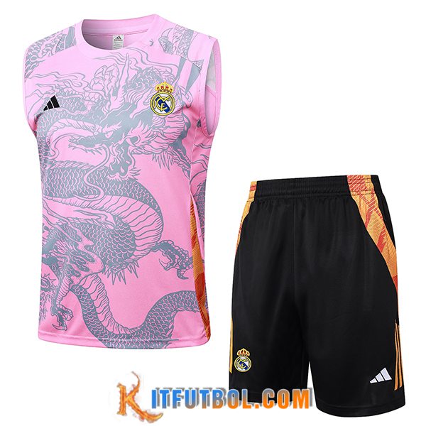 Camiseta Entrenamiento sin mangas Real Madrid Rosa/Gris 2024/2025