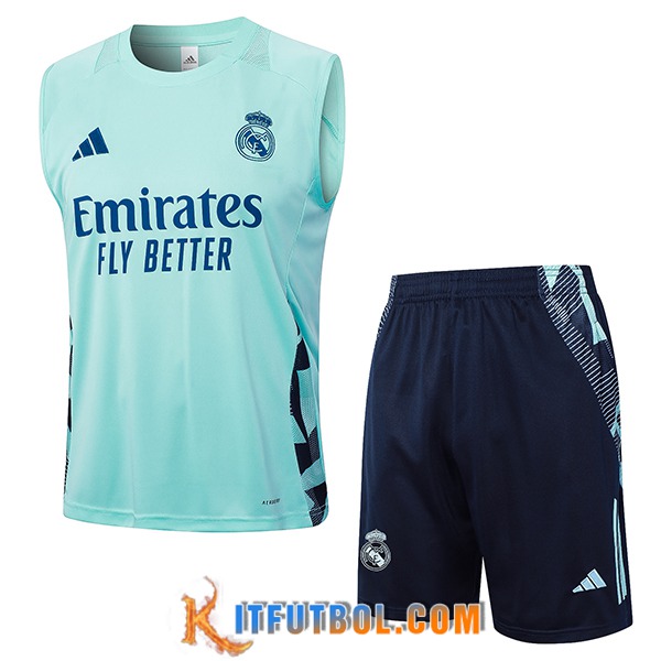 Camiseta Entrenamiento sin mangas Real Madrid Verde/Azul 2024/2025