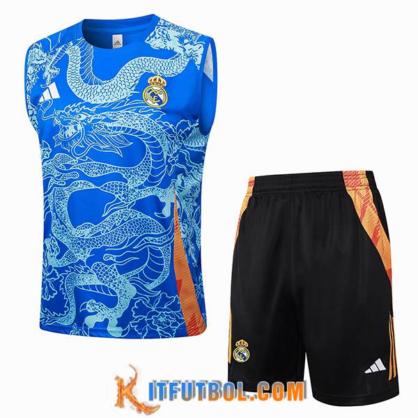 Camiseta Entrenamiento sin mangas Real Madrid Azul/Naranja 2024/2025