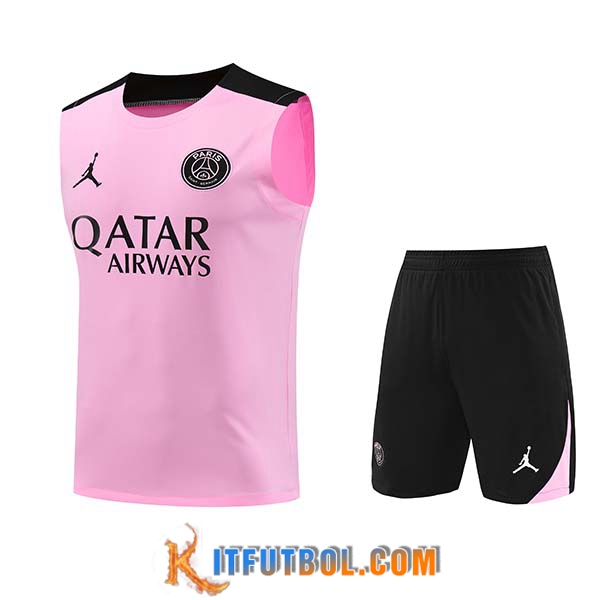 Camiseta Entrenamiento sin mangas PSG Rosa/Negro 2024/2025