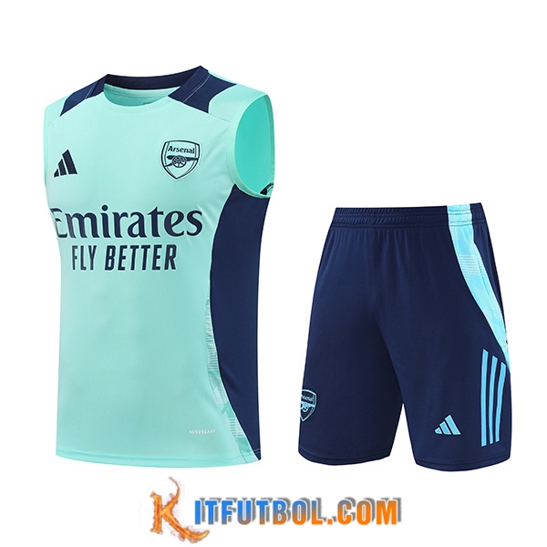 Camiseta Entrenamiento sin mangas Arsenal Verde/Azul 2024/2025