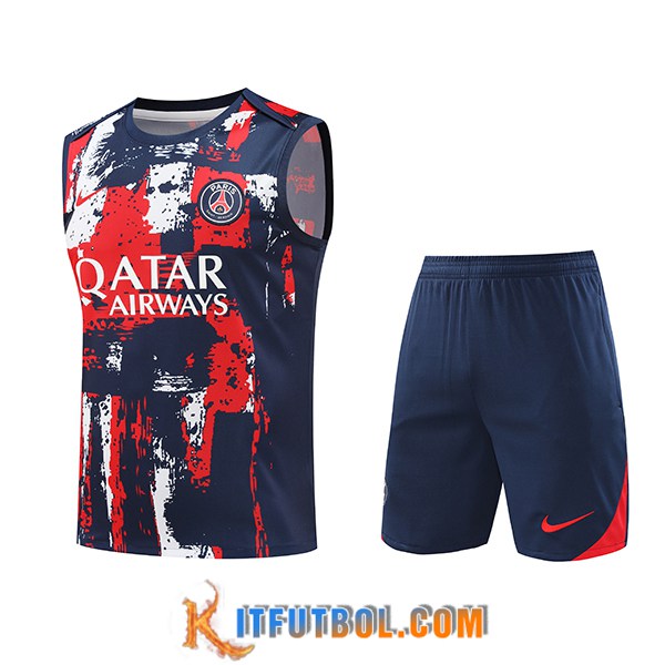 Camiseta Entrenamiento sin mangas PSG Azul/Rojo 2024/2025