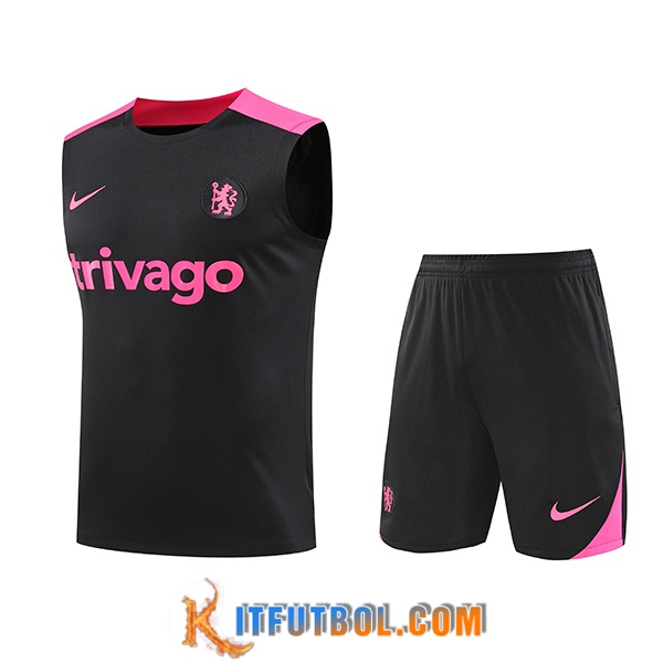 Camiseta Entrenamiento sin mangas FC Chelsea Negro/Violeta 2024/2025