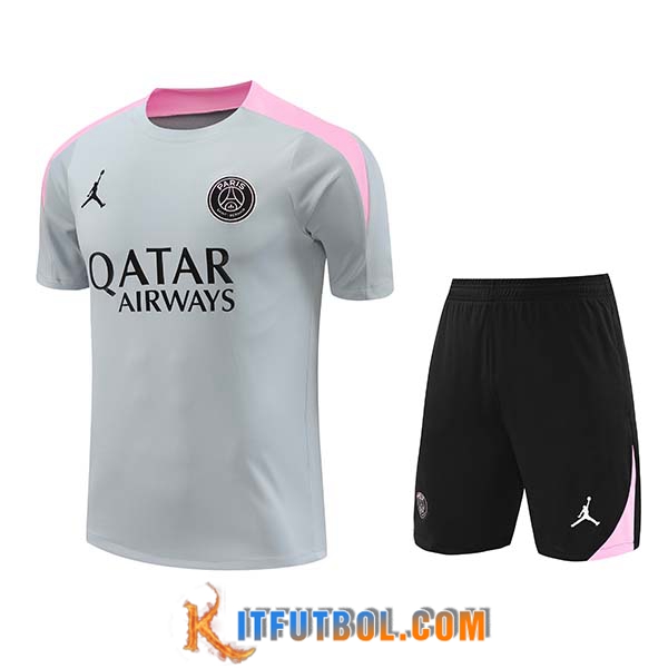 Camiseta Entrenamiento PSG Gris/Rosa 2024/2025