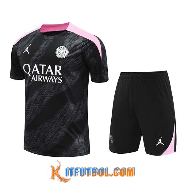 Camiseta Entrenamiento PSG Negro/Rosa 2024/2025