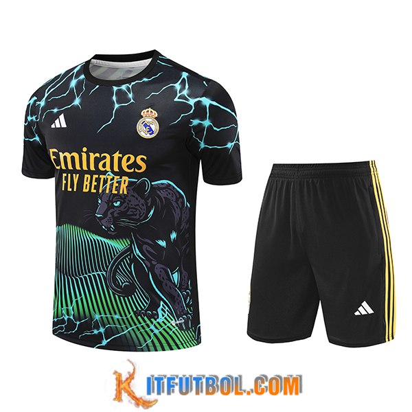 Camiseta Entrenamiento Real Madrid Negro/Verde/Amarillo 2024/2025