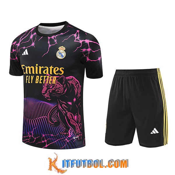 Camiseta Entrenamiento Real Madrid Negro/Violeta/Amarillo 2024/2025