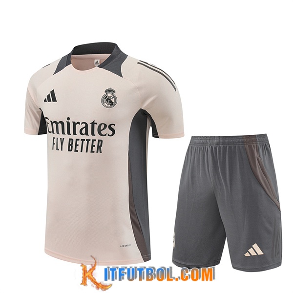Camiseta Entrenamiento Real Madrid Beige/Gris 2024/2025