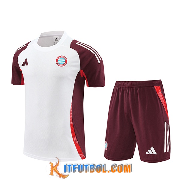 Camiseta Entrenamiento Bayern Munich Blanco/Rojo 2024/2025