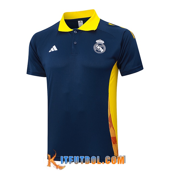 Camiseta Polo Real Madrid Azul/Amarillo 2024/2025