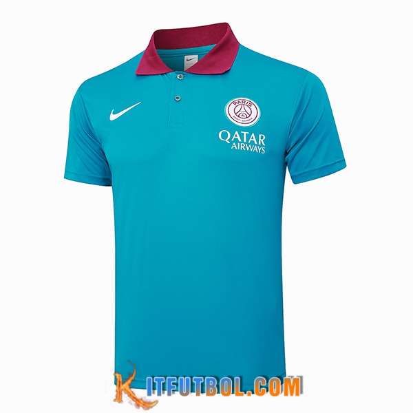 Camiseta Polo PSG Azul/Rojo 2024/2025