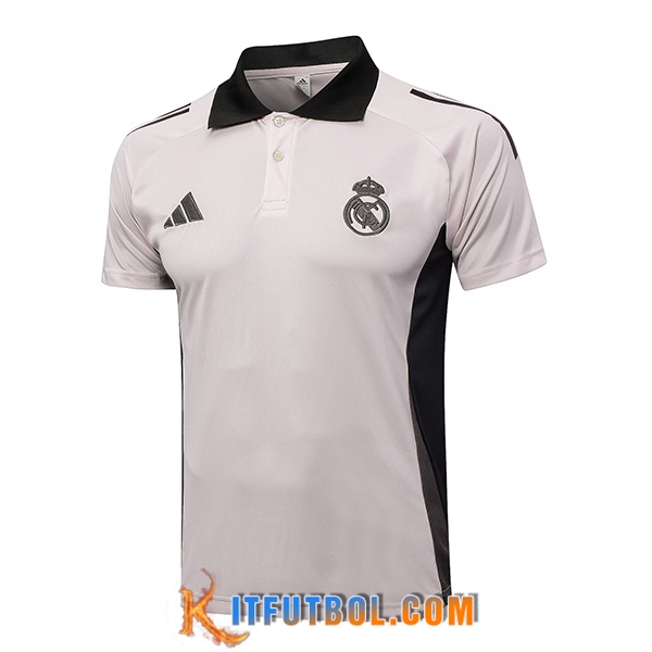 Camiseta Polo Real Madrid Rosa/Gris 2024/2025