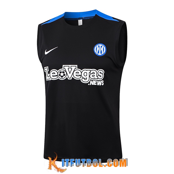 Chalecos De Futbol Inter Milan Negro/Azul 2024/2025 -02